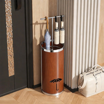 Umbrella Stand Metal Mesh Raised Ring Base Freestanding