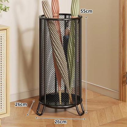 Umbrella Stand Metal Mesh Raised Ring Base Freestanding