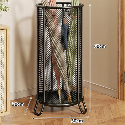 Umbrella Stand Metal Mesh Raised Ring Base Freestanding
