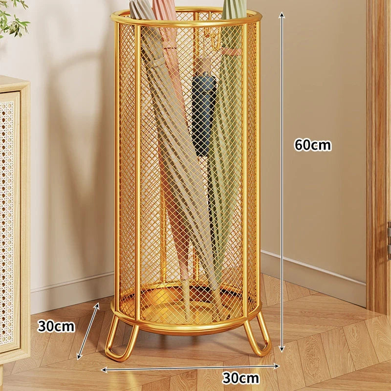 Umbrella Stand Metal Mesh Raised Ring Base Freestanding