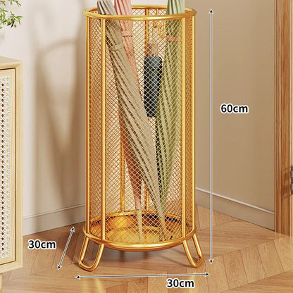 Umbrella Stand Metal Mesh Raised Ring Base Freestanding