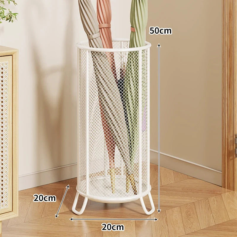 Umbrella Stand Metal Mesh Raised Ring Base Freestanding