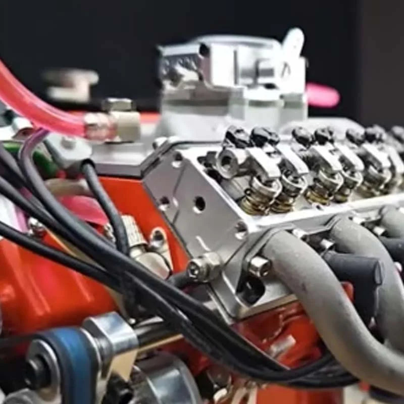 V8 Engine Model Kit Gasoline-Powered CNC-Machined Metal Components