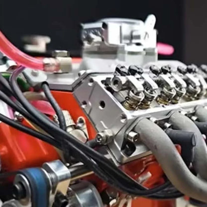 V8 Engine Model Kit Gasoline-Powered CNC-Machined Metal Components
