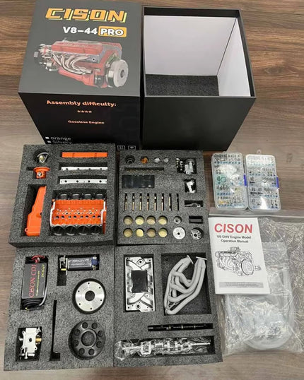 V8 Engine Model Kit Gasoline-Powered CNC-Machined Metal Components