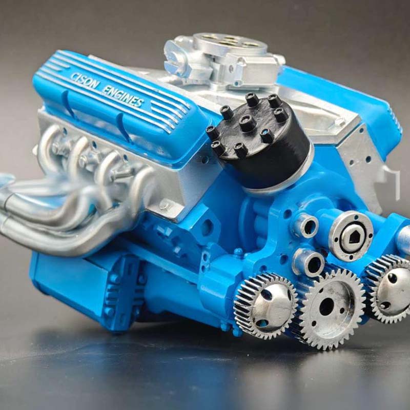 V8 Engine Model Kit Gasoline-Powered CNC-Machined Metal Components