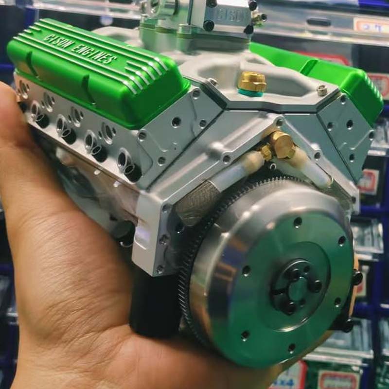 V8 Engine Model Kit Gasoline-Powered CNC-Machined Metal Components