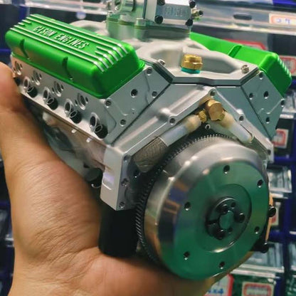V8 Engine Model Kit Gasoline-Powered CNC-Machined Metal Components