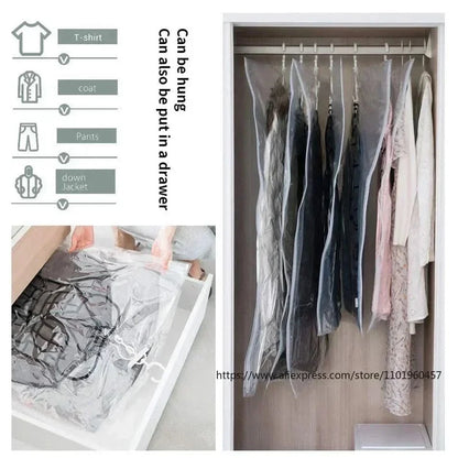 Vacuum Storage Bags Hanging Space-Saving Set of 3