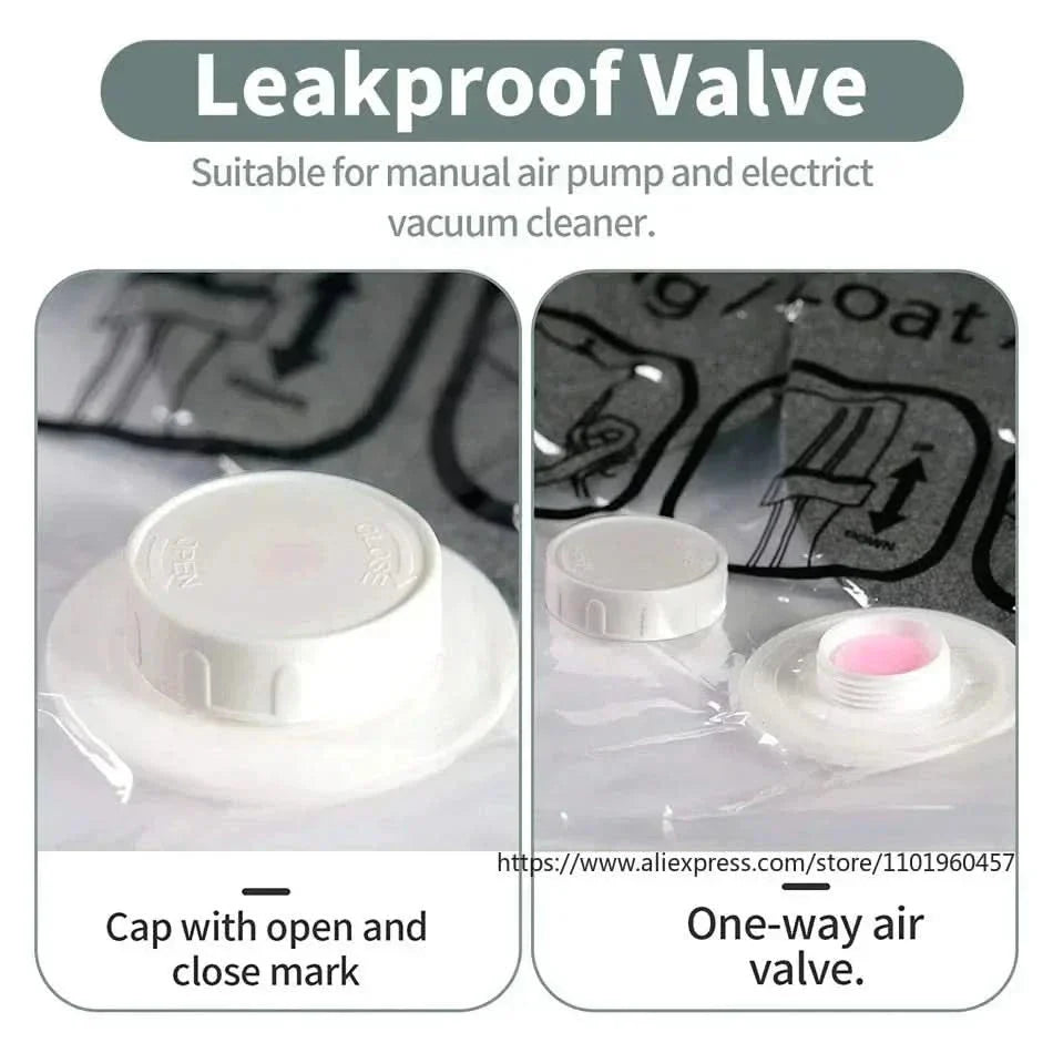 Vacuum Storage Bags Hanging Space-Saving Set of 3