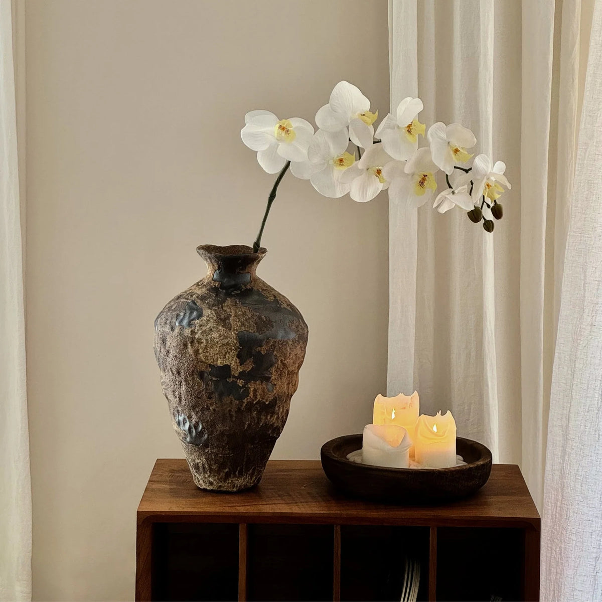 Vase Handcrafted Ceramic Stone Texture