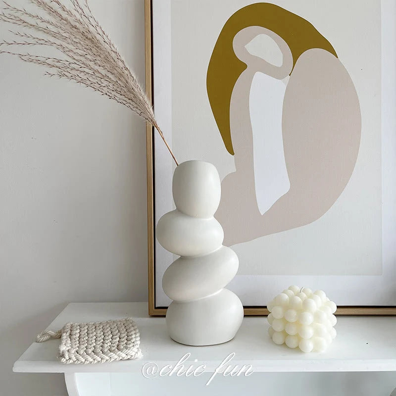 Vase Layered Ceramic Modern Sculpture