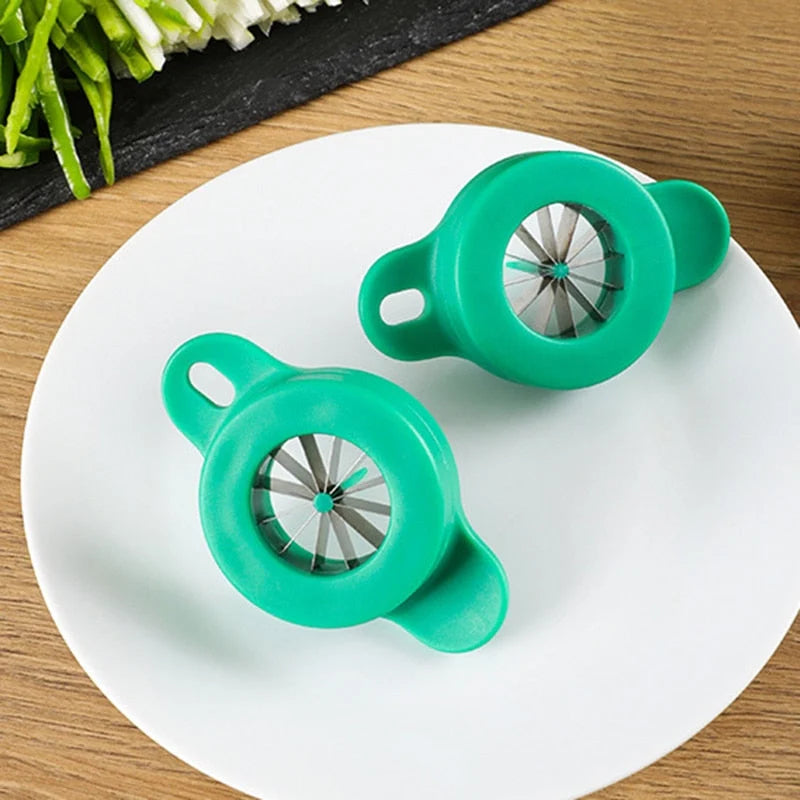 Vegetable Chopper Stainless Steel 12-Blade 2-Piece Set