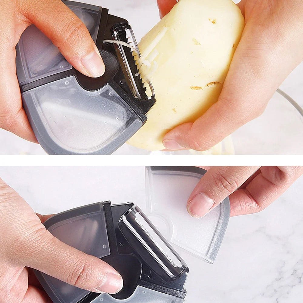 Vegetable Peeler 3-in-1 Stainless Steel Dishwasher-Safe