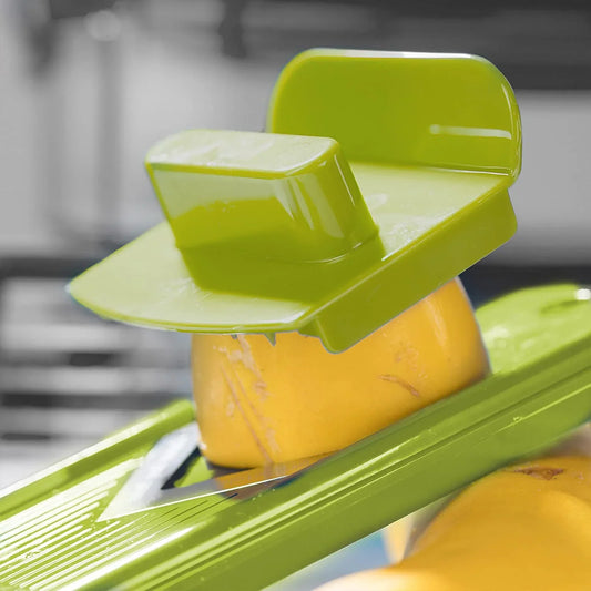 Vegetable Slicer Stainless Steel Blades Built-In Catch Container