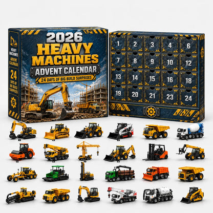 Vehicle Advent Calendar 24 Die-Cast Models Reusable Display Box