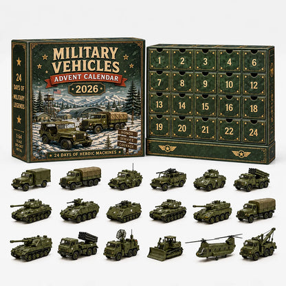 Vehicle Advent Calendar 24 Die-Cast Models Reusable Display Box