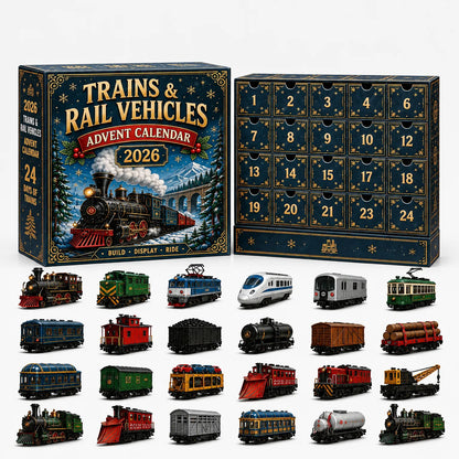 Vehicle Advent Calendar 24 Die-Cast Models Reusable Display Box
