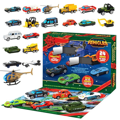 Vehicle Advent Calendar 24 Mini Vehicles Assorted Styles