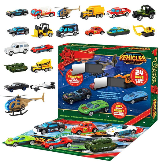 Vehicle Advent Calendar 24 Mini Vehicles Assorted Styles