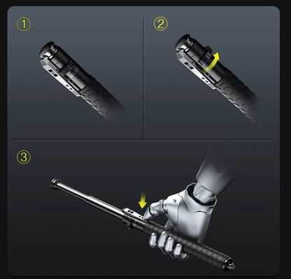 Walking Stick Automatic Folding Anti-Slip Grip