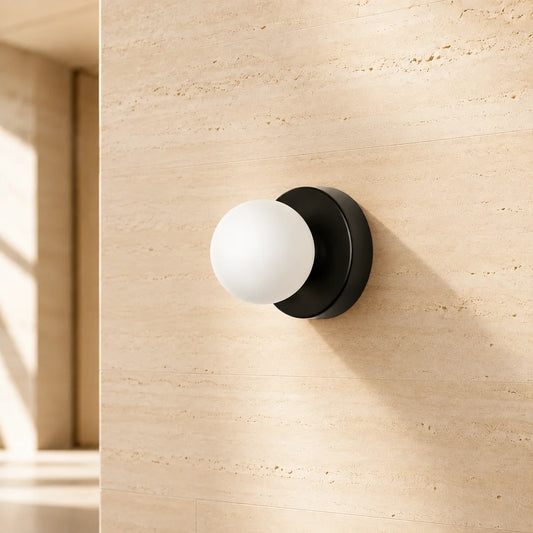 Wall & Ceiling Light Frosted Glass Dual Mount LED Included