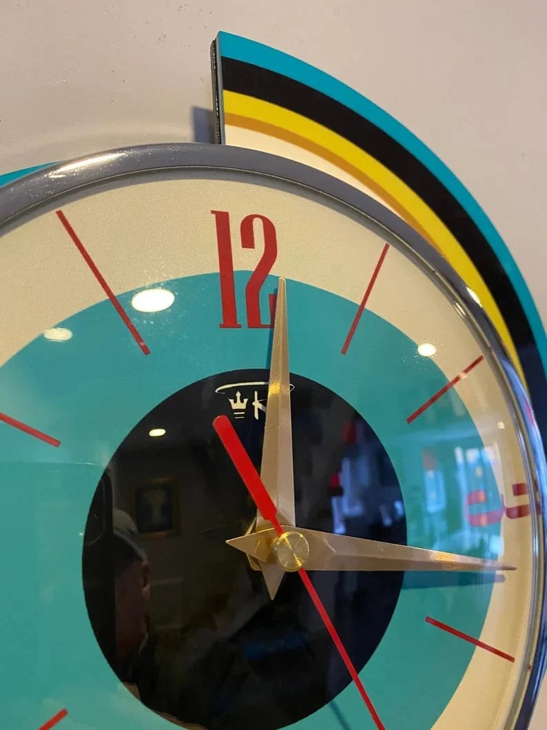 Wall Clock Mid-Century Sunburst Silent Operation