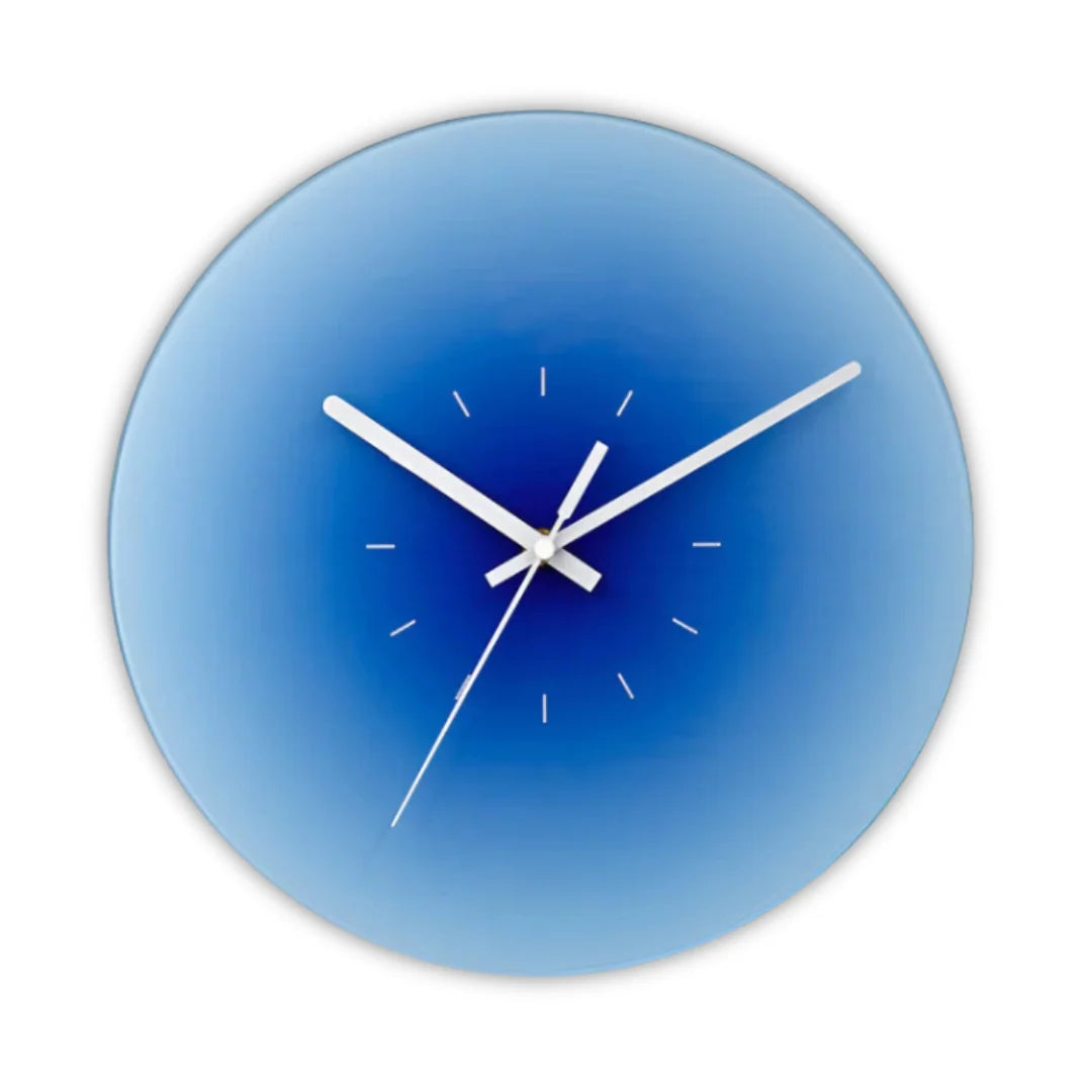 Wall Clock Silent Quartz Glass Face 11.8 Inch