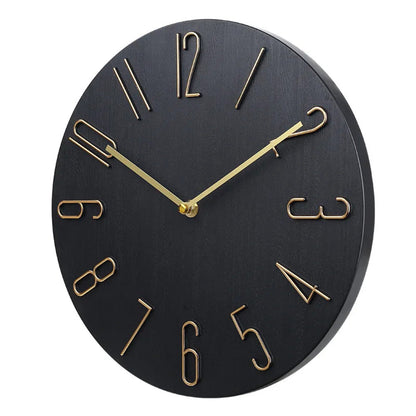 Wall Clock Silent Quartz Minimalist Design