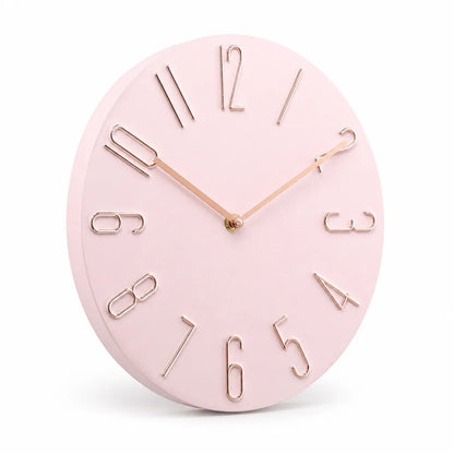 Wall Clock Silent Quartz Movement Minimalist Design