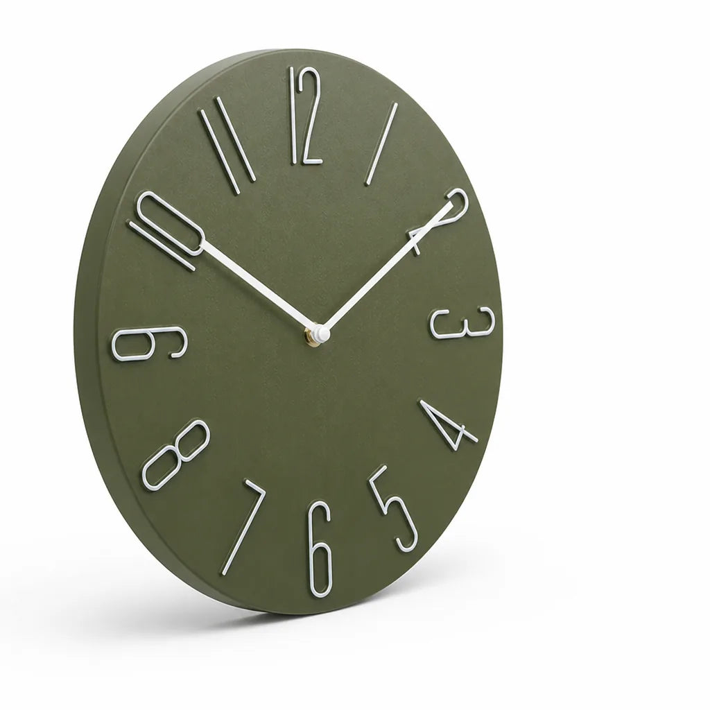 Wall Clock Silent Quartz Movement Minimalist Design
