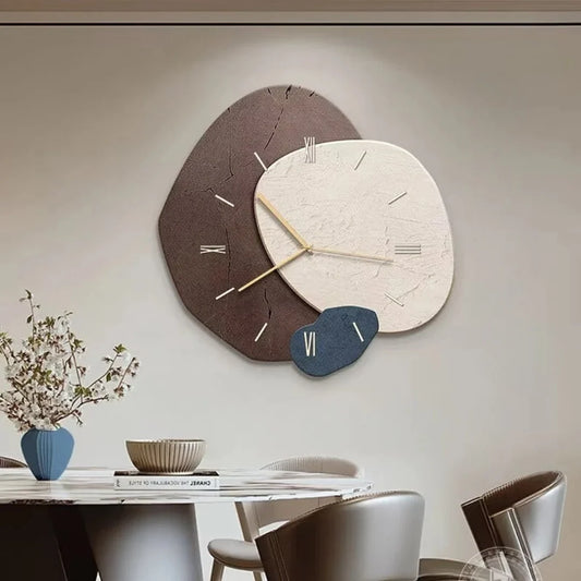 Wall Clock Wooden Silent Quartz LED Backlight