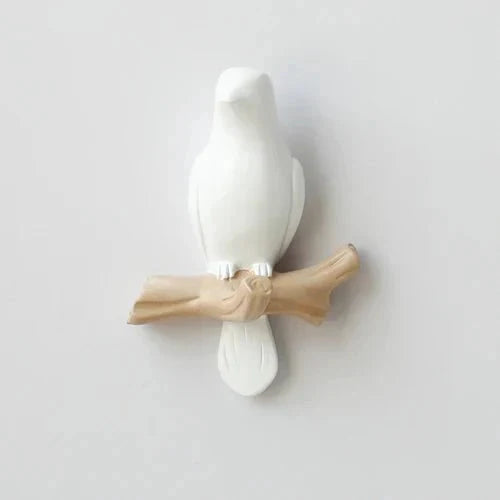 Wall Coat Rack Decorative Bird Solid Wood
