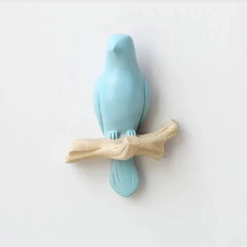 Wall Coat Rack Decorative Bird Solid Wood
