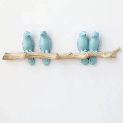 Wall Coat Rack Decorative Bird Solid Wood