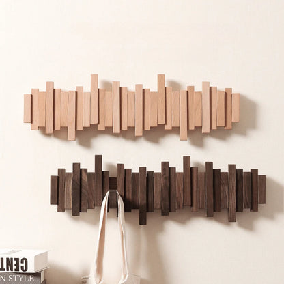 Wall Coat Rack Foldable Hooks & Hidden Mounting