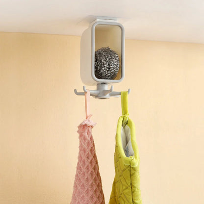 Wall Hook Organizer Self-Adhesive Swivel Hooks