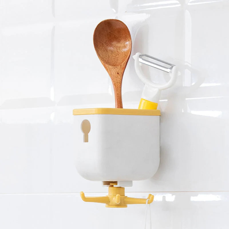 Wall Hook Organizer Self-Adhesive Swivel Hooks
