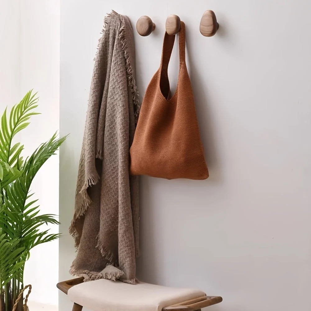 Wall Hook Set Walnut & Beech Set of 4