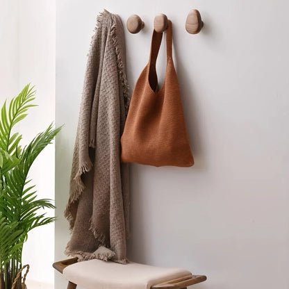 Wall Hook Set Walnut & Beech Set of 4