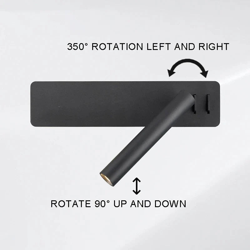 Wall Lamp Rotatable & Tiltable Head Dimmable Energy-Saving LED