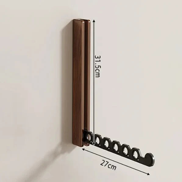 Wall-Mounted Folding Hanger Rail Space-Saving