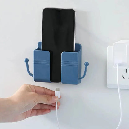 Wall-Mounted Phone & Remote Holder Tool-Free Mounting