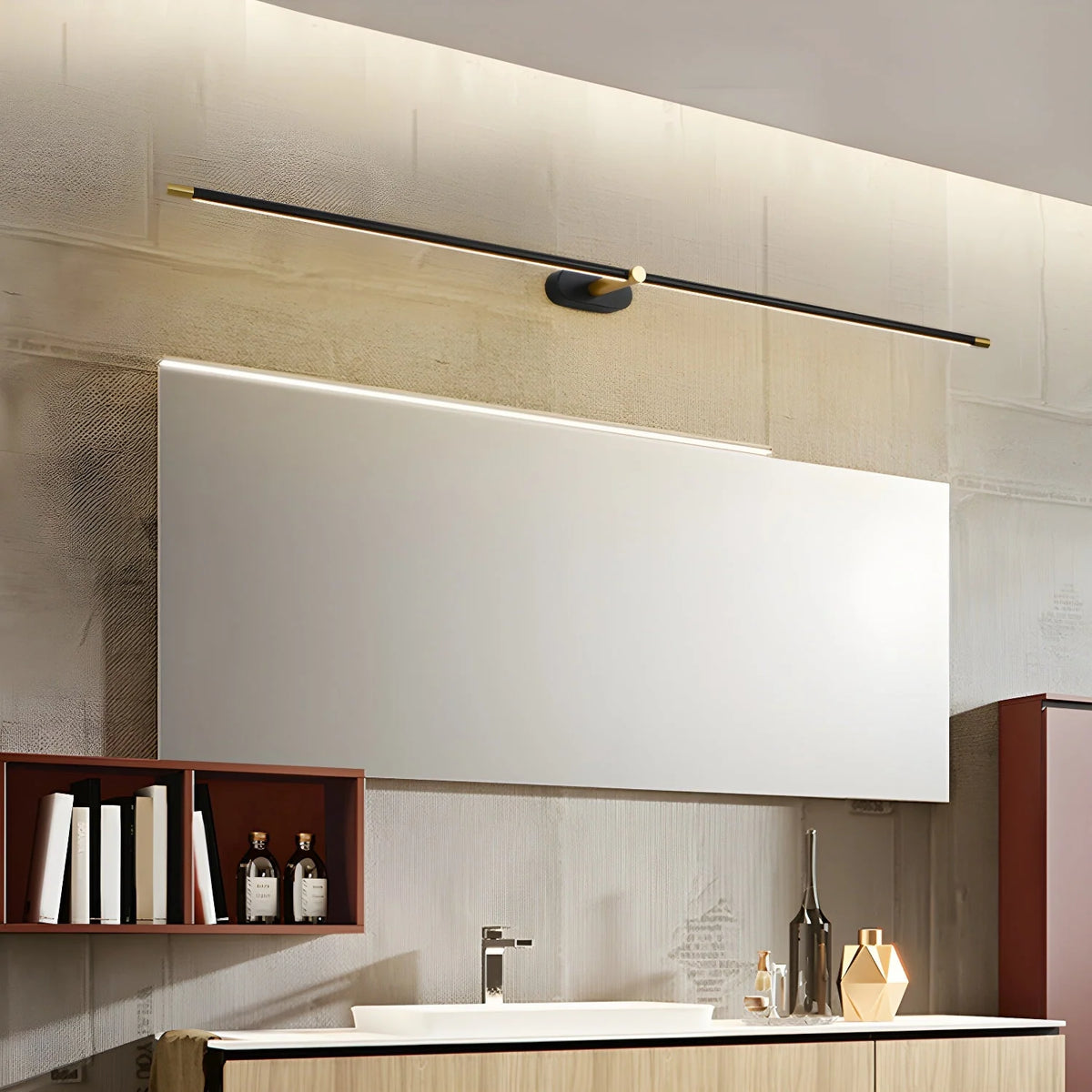 Wall Sconce Slim Linear USB Rechargeable Three Color Temperatures