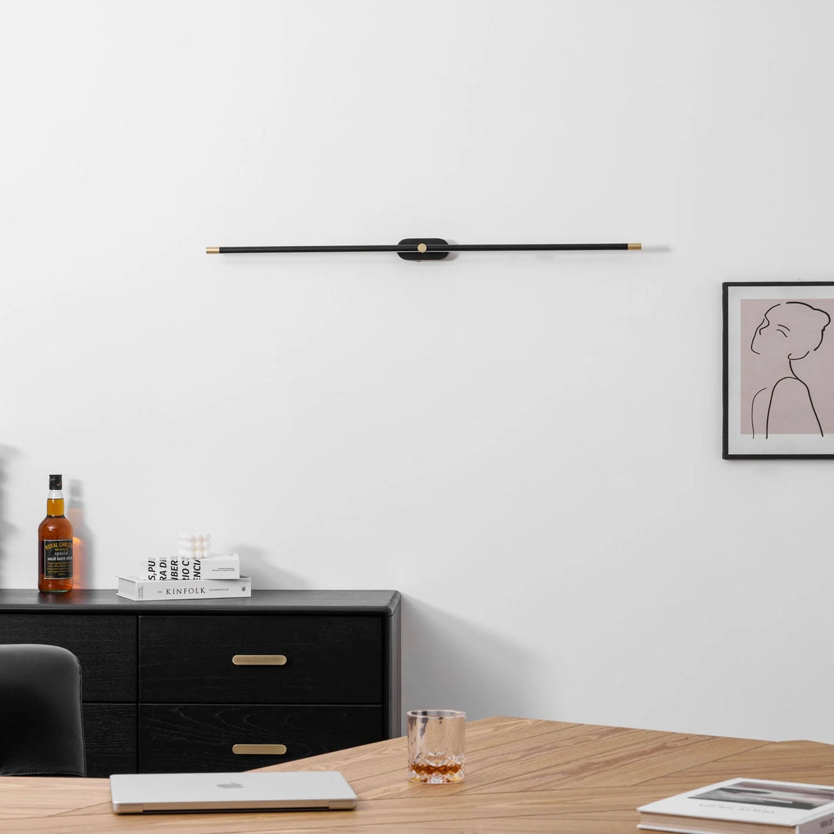 Wall Sconce Slim Linear USB Rechargeable Three Color Temperatures