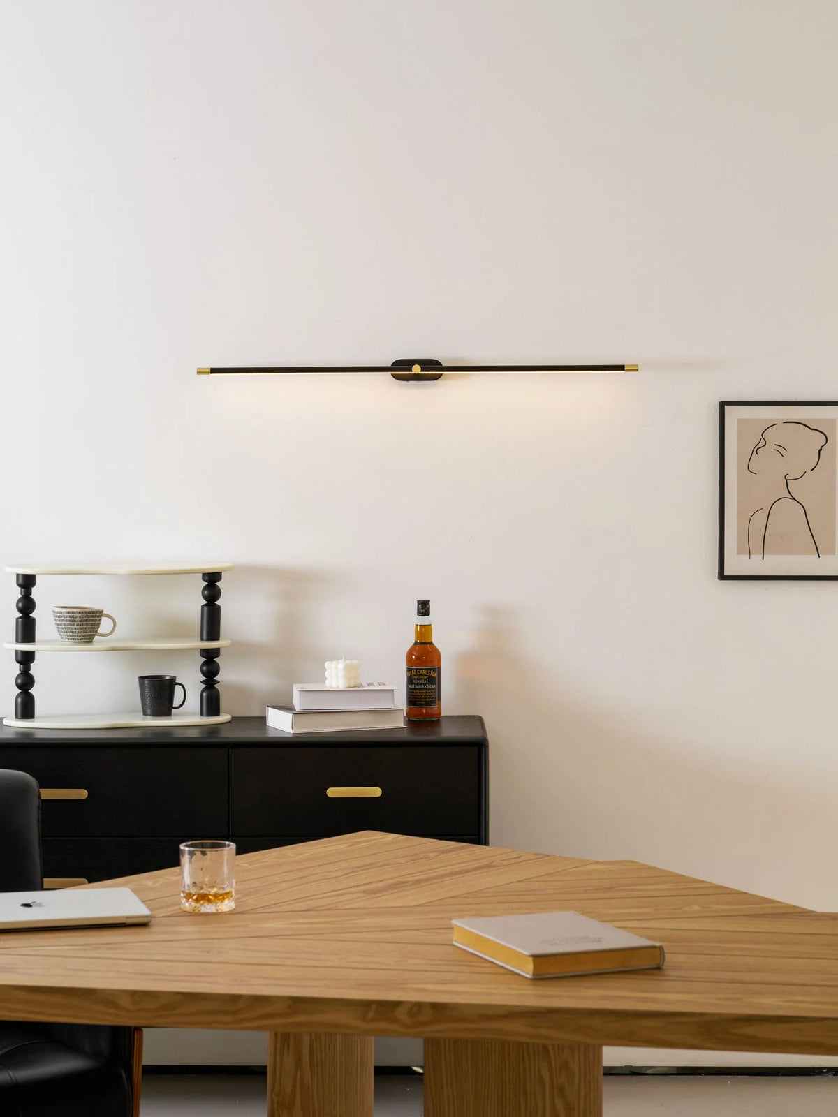 Wall Sconce Slim Linear USB Rechargeable Three Color Temperatures