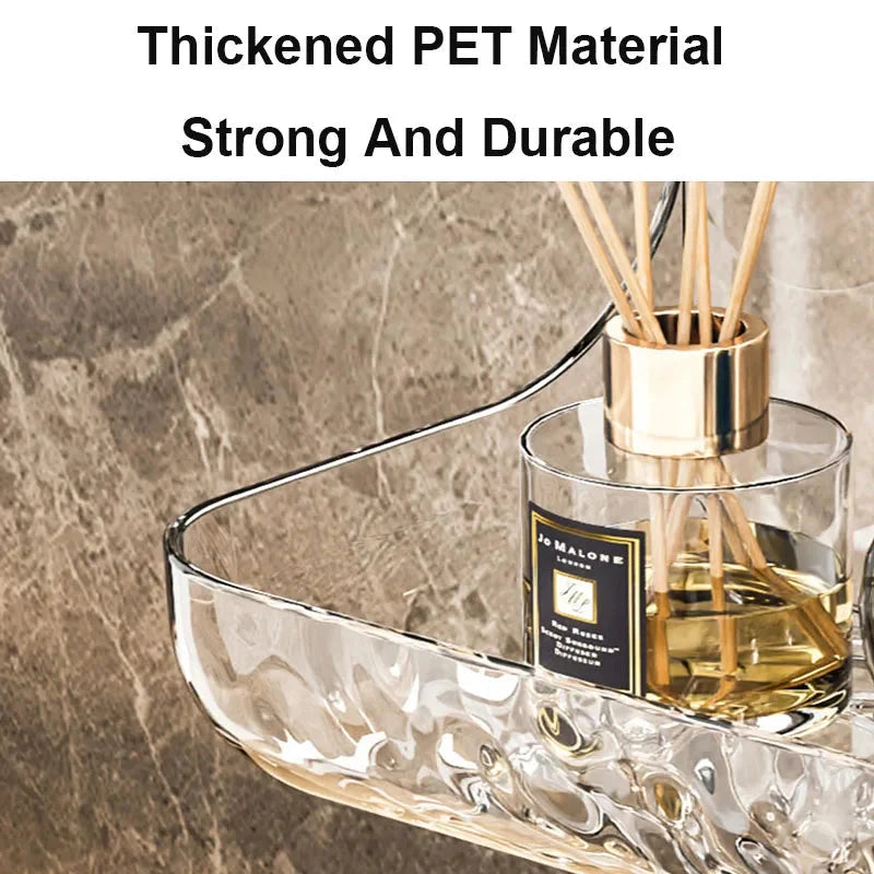 Wall Shelf Clear Acrylic Self-Adhesive Removable Mounting