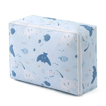 Wardrobe Storage Bag PEVA Large Capacity Zippered Quilt Pocket