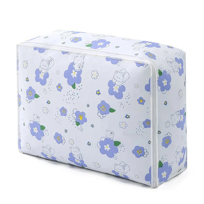 Wardrobe Storage Bag PEVA Large Capacity Zippered Quilt Pocket