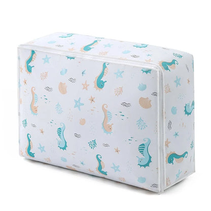 Wardrobe Storage Bag PEVA Large Capacity Zippered Quilt Pocket